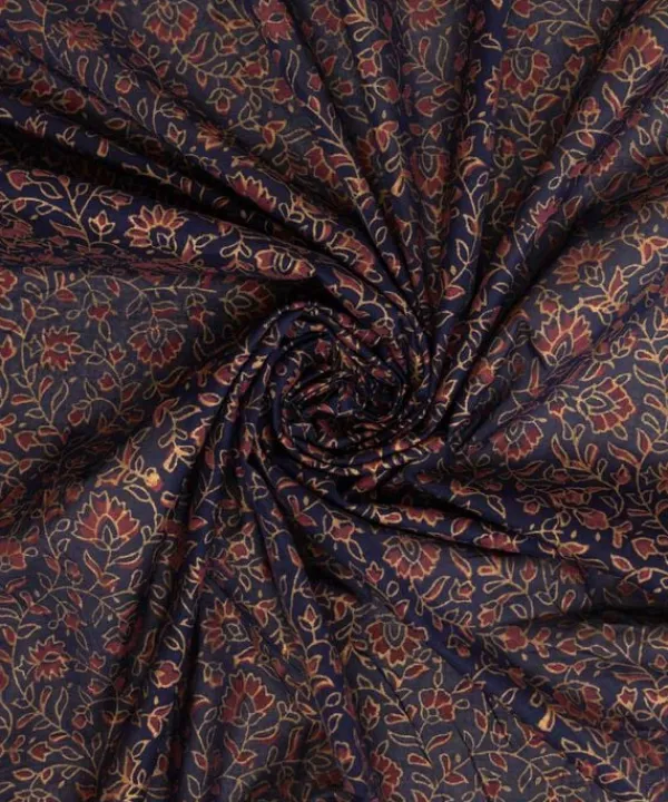Discount Sapphire Block Printed Voile Dupatta Blue