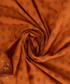 Best Sapphire Block Printed Voile Dupatta Orange