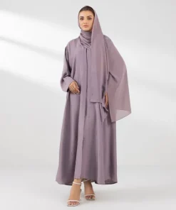 Hot Sapphire Button Through Abaya Set pink