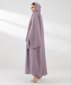 Hot Sapphire Button Through Abaya Set pink