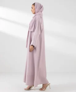 Online Sapphire Button Through Kimono Abaya mouve pink