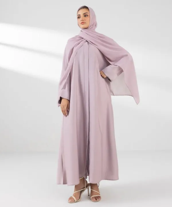 Online Sapphire Button Through Kimono Abaya mouve pink