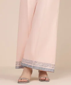 Fashion Sapphire Cambric Flared Pants Pink