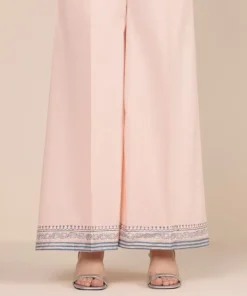 Fashion Sapphire Cambric Flared Pants Pink