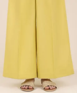 Fashion Sapphire Cambric Flared Pants Yellow