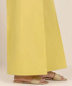 Fashion Sapphire Cambric Flared Pants Yellow