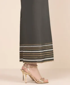 Fashion Sapphire Cambric Flared Pants Green