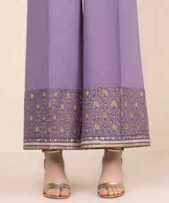 New Sapphire Cambric Flared Pants Purple