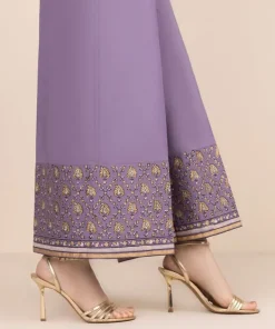 New Sapphire Cambric Flared Pants Purple