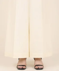 Outlet Sapphire Cambric Flared Pants Off White