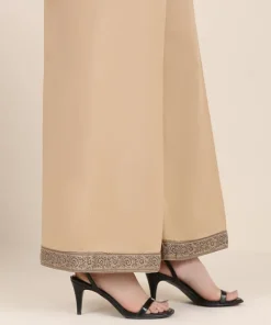 Outlet Sapphire Cambric Flared Pants Coffee Brown