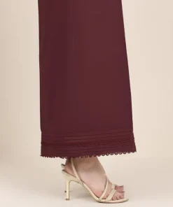 Best Sapphire Cambric Flared Pants Maroon