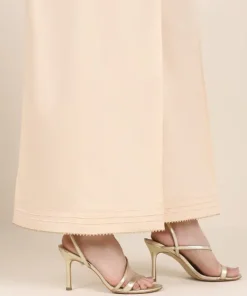 Outlet Sapphire Cotton Satin Flared Pants Biege