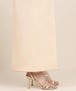 Outlet Sapphire Cotton Satin Flared Pants Biege