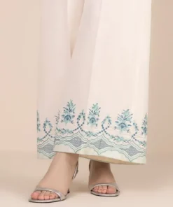 Best Sapphire Cotton Satin Flared Pants Beige