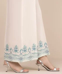 Best Sapphire Cotton Satin Flared Pants Beige