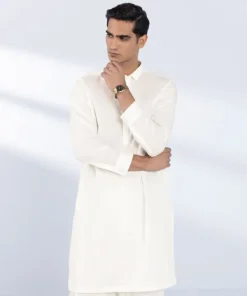 Fashion Sapphire Cotton Suit - Regular Fit White