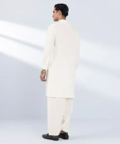 New Sapphire Cotton Suit - Slim Fit White