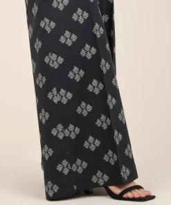 Sale Sapphire Cotton Viscose Flared Pants Black