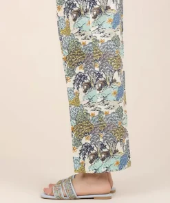 Best Sapphire Cotton Viscose Straight Pants Multi