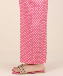 Clearance Sapphire Cotton Viscose Straight Pants Pink