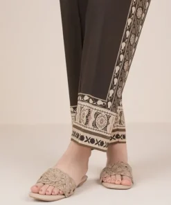 Hot Sapphire Cotton Viscose Straight Pants