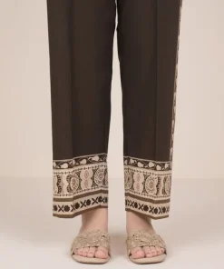 Hot Sapphire Cotton Viscose Straight Pants
