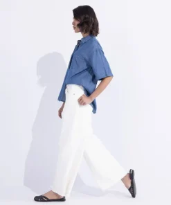 Online Sapphire Cropped Wide Leg Jeans White Wash