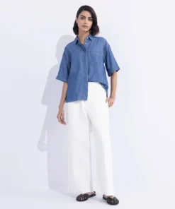 Online Sapphire Cropped Wide Leg Jeans White Wash