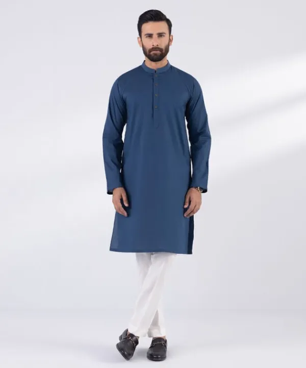 New Sapphire Dobby Kurta - Regular Fit
