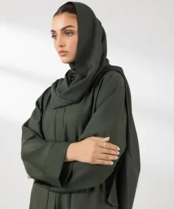 Outlet Sapphire Embroidered Abaya Set olive