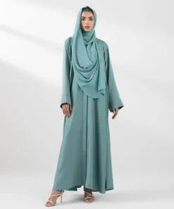 Online Sapphire Embroidered Abaya Set Aqua