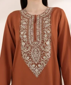 Best Sapphire Embroidered Arabic Lawn Shirt