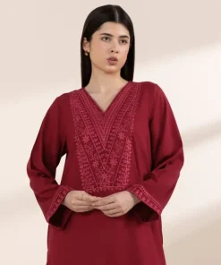 Sale Sapphire Embroidered Arabic Lawn Shirt
