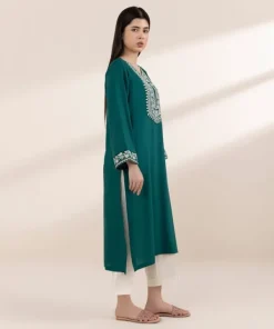 New Sapphire Embroidered Arabic Lawn Shirt