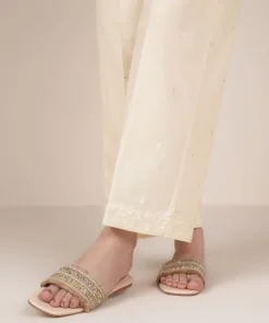 Clearance Sapphire Embroidered Cambric Culottes