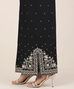 Outlet Sapphire Embroidered Cambric Culottes Black