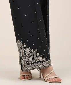 Outlet Sapphire Embroidered Cambric Culottes Black