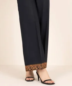Outlet Sapphire Embroidered Cambric Culottes Black