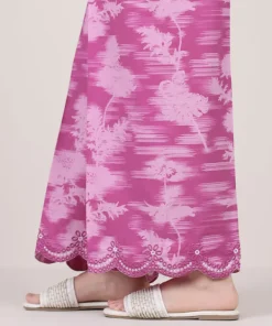 Fashion Sapphire Embroidered Cambric Culottes