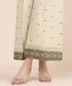 Outlet Sapphire Embroidered Cambric Flared Pants Green