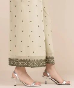 Outlet Sapphire Embroidered Cambric Flared Pants Green