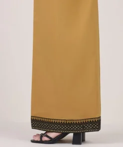 Hot Sapphire Embroidered Cambric Flared Pants