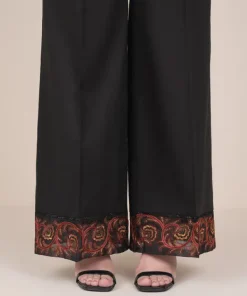 Clearance Sapphire Embroidered Cambric Flared Pants