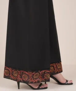 Clearance Sapphire Embroidered Cambric Flared Pants