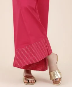 Discount Sapphire Embroidered Cambric Flared Pants Pink