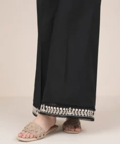 Online Sapphire Embroidered Cambric Flared Pants