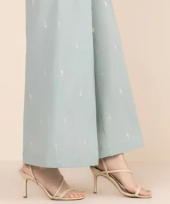 Discount Sapphire Embroidered Cambric Flared Pants Ice Blue