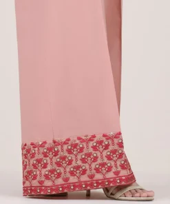 New Sapphire Embroidered Cambric Flared Pants