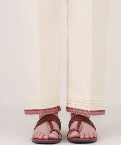 Clearance Sapphire Embroidered Cambric Straight Pants